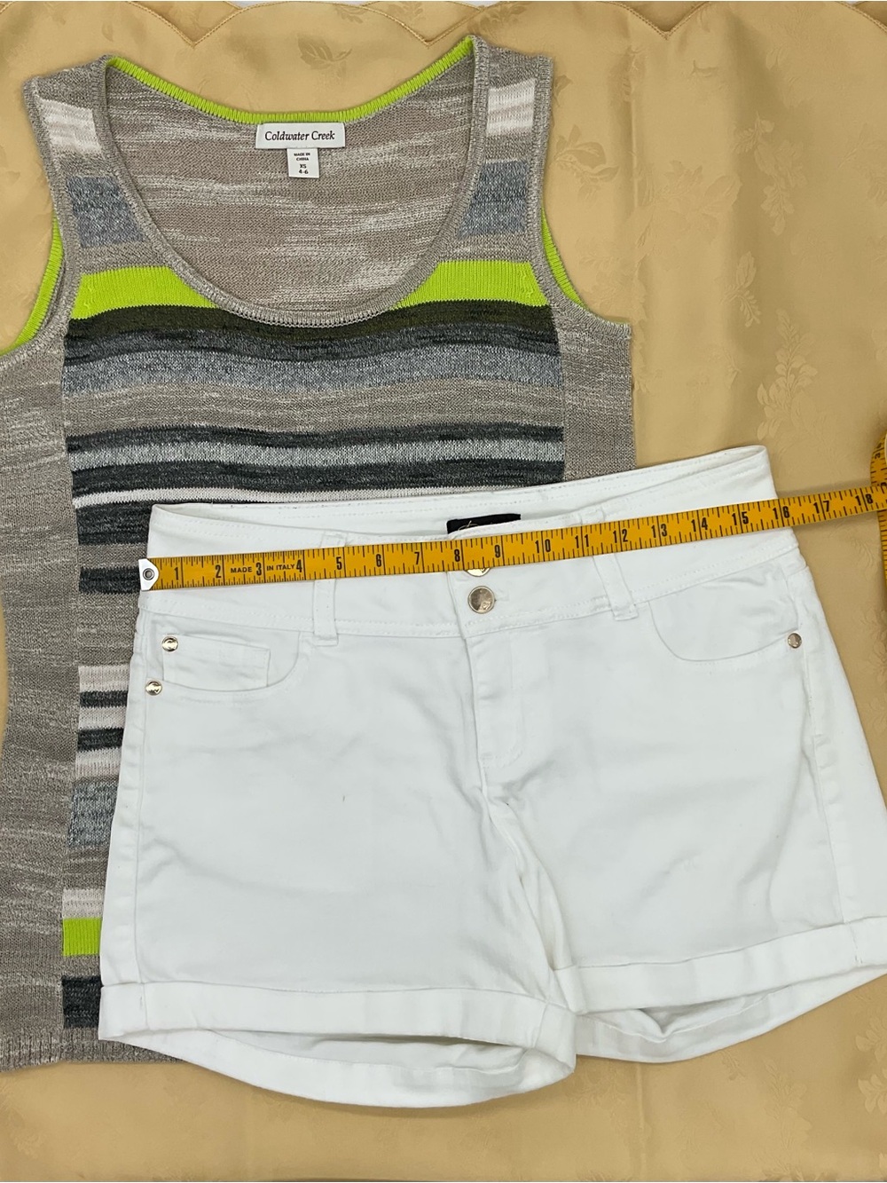 Thalia Sodi White Shorts + Coldwater Creek Knit Top